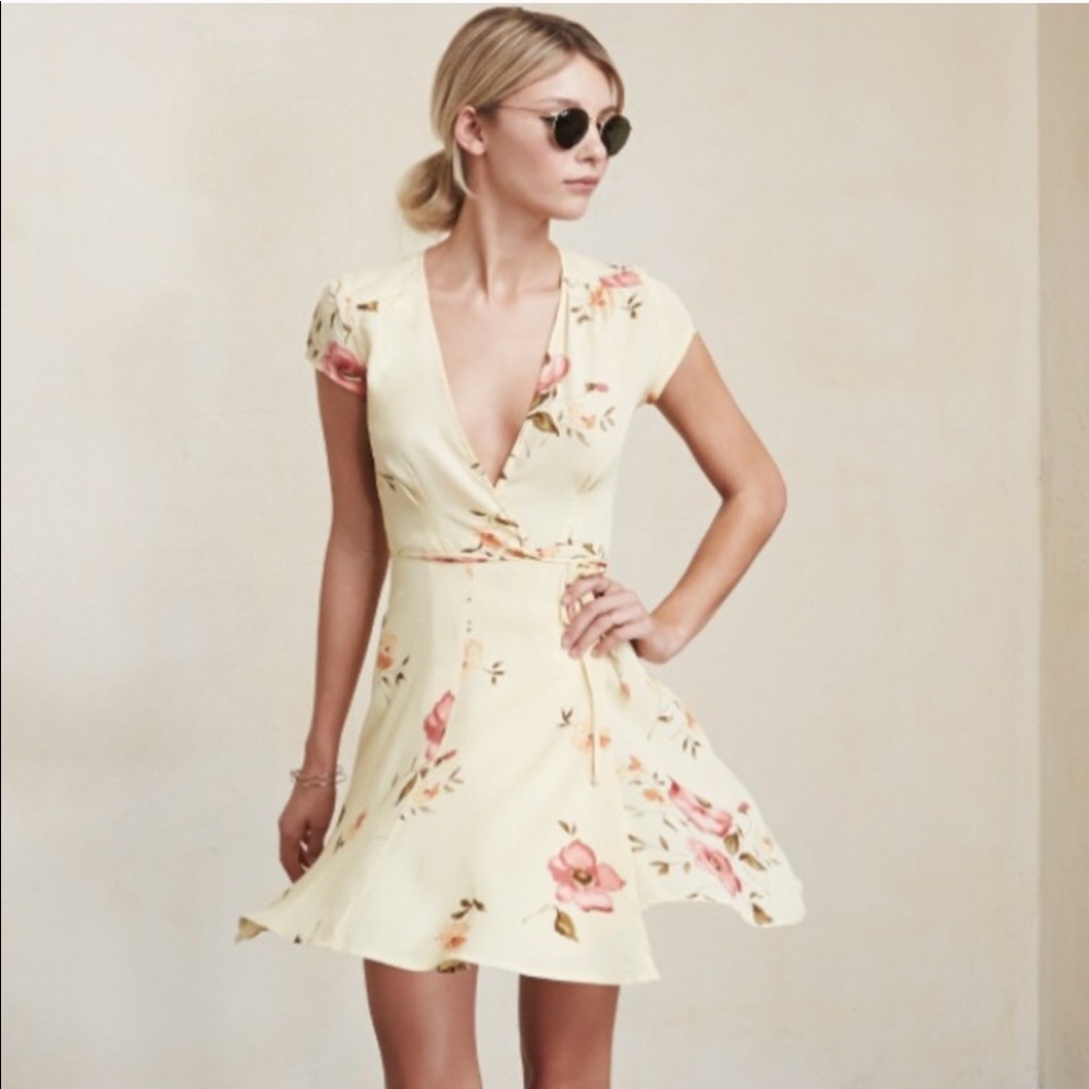 Reformation Raquel Petite Wrap Dress 0P